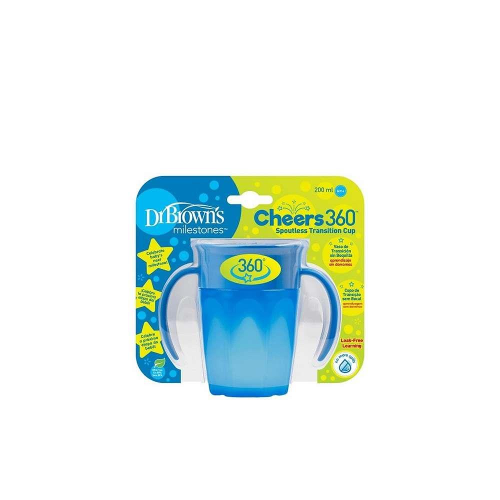 Vaso de aprendizaje 360º con asas azul 200 ml