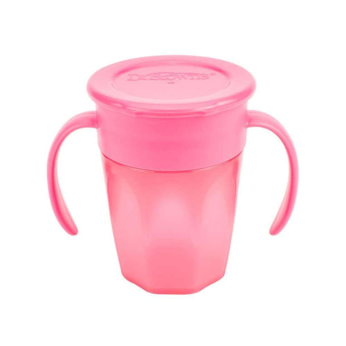 Vaso de aprendizaje 360º con asas rosas 200 ml