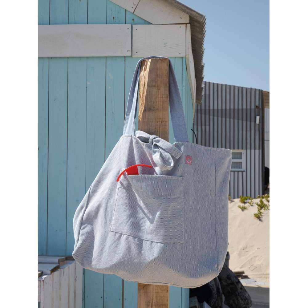 Saco de Praia XL em Algodão Funny Duck Azul