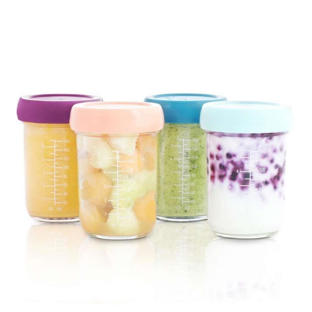 4 Babymoov Babybols Glass Containers 220ml