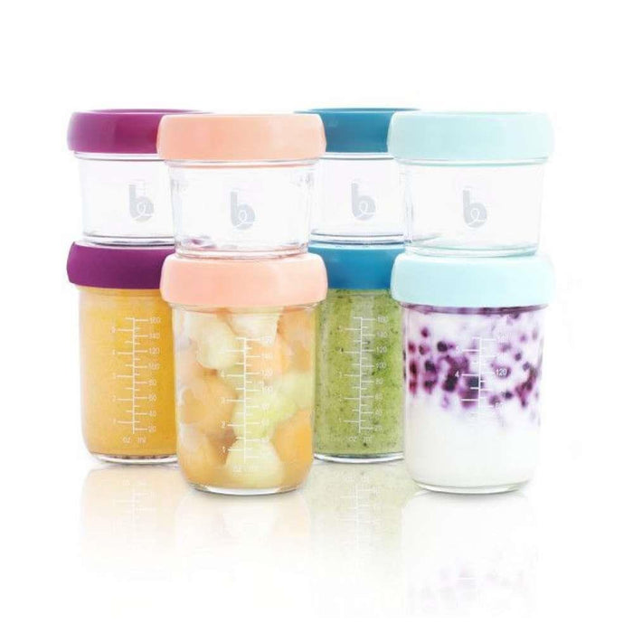 8 Recipientes Babybols em Vidro (4x100ml + 4x220ml)