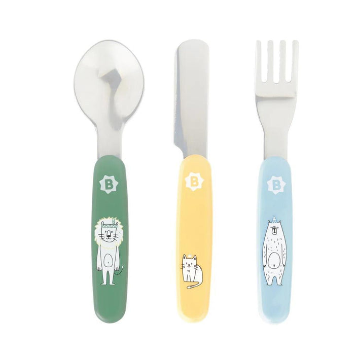 Juego de 3 cubiertos de acero inoxidable