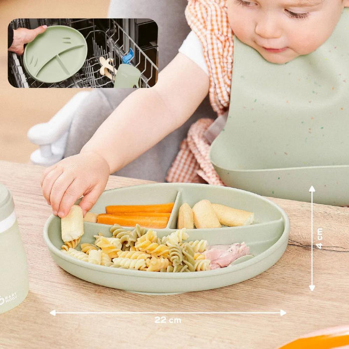 Prato em Silicone com Divisórias Babymoov Green