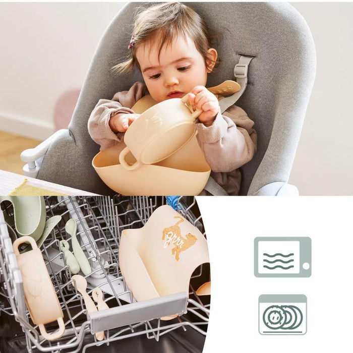 Conjunto Primeiras Refeições em Silicone Babymoov Mini Roar