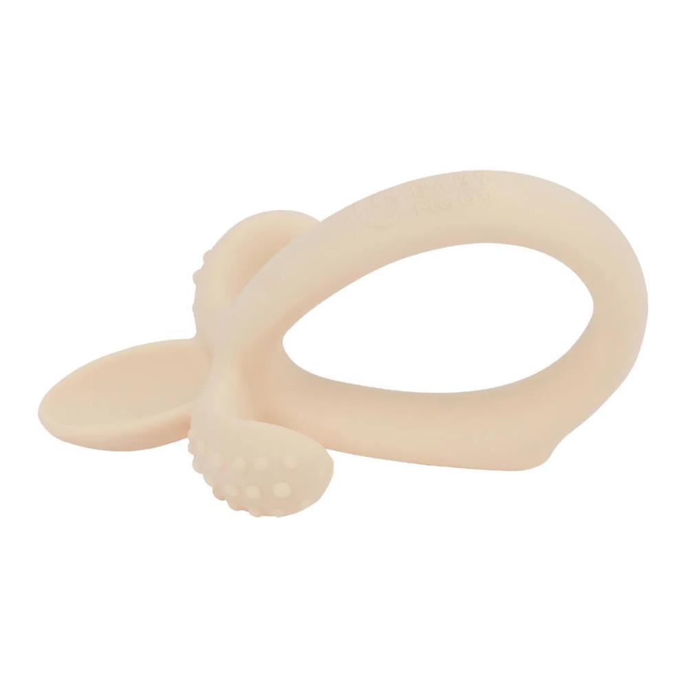 Cuchara de silicona beige para la dentición Babymoov