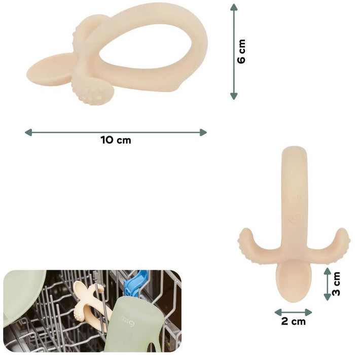 Colher de Dentição em Silicone Babymoov Beige