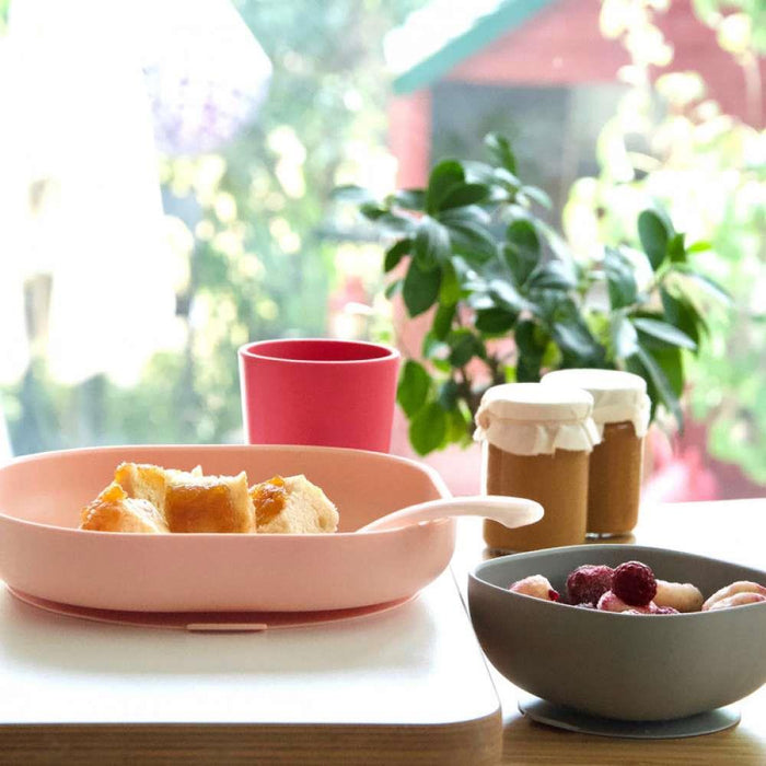Béaba Set Comida Silicona 4 Piezas Rosa