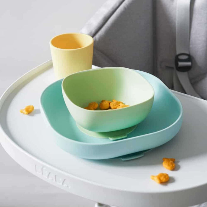 Béaba Set Comida Silicona 4 Piezas Amarillo