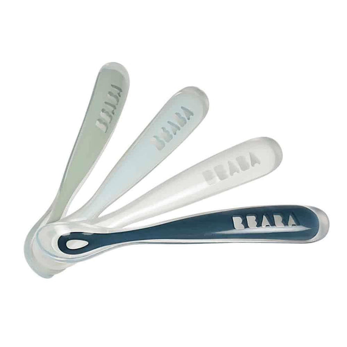Béaba Set Cucharas Arco Iris Silicona Suave 4 Unidades