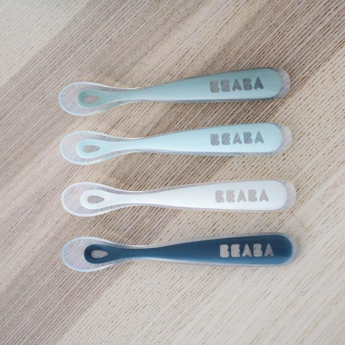 Béaba Set Cucharas Arco Iris Silicona Suave 4 Unidades