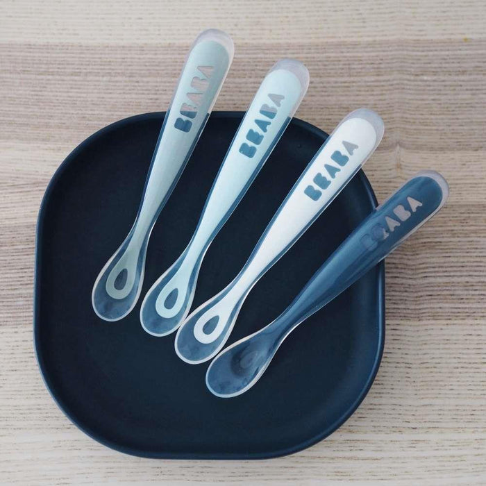 Béaba Set Cucharas Arco Iris Silicona Suave 4 Unidades