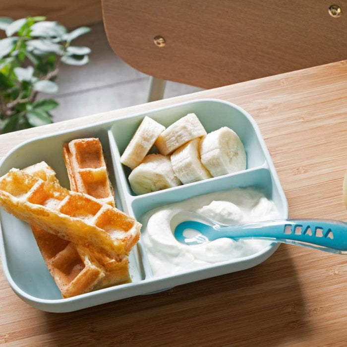 Béaba Set Comida Silicona 2 Piezas Azul