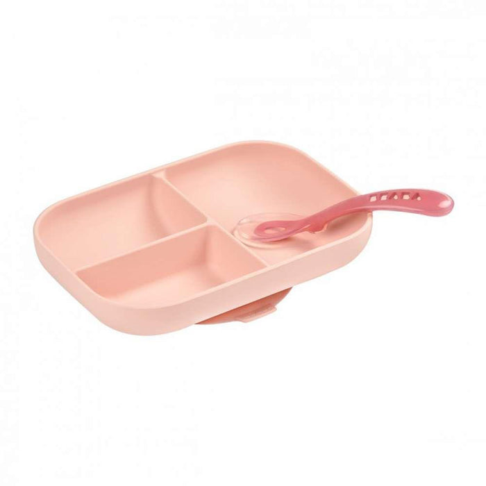Béaba Set Comida Silicona 2PCS Rosa