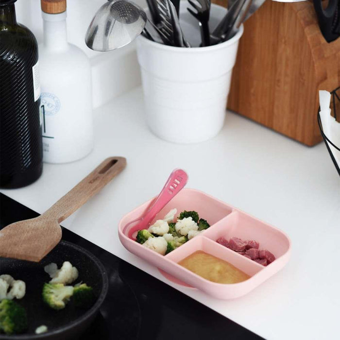 Béaba Set Comida Silicona 2PCS Rosa