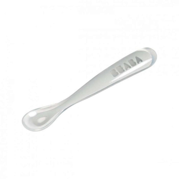 Cuchara Ergonómica Silicona Blanda 1ª Edad Gris
