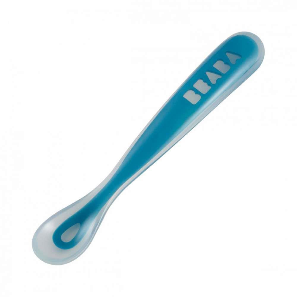 Beaba 1st Age Ergonomic Soft Silicone Spoon Blue