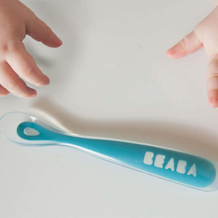 Beaba Colher Ergonómica Soft Silicone 1a Idade Azul