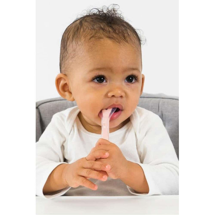 Béaba Set de 4 Cucharas Arcoíris de Silicona Blanda 2ª Edad