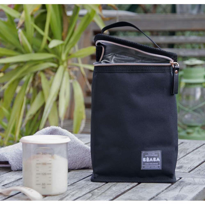 Bolsa Térmica Béaba Negro y Oro Rosa