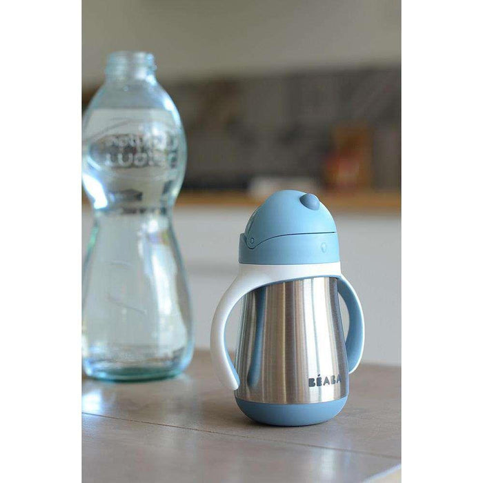 Béaba Taza Metálica con Pajita Windy Blue