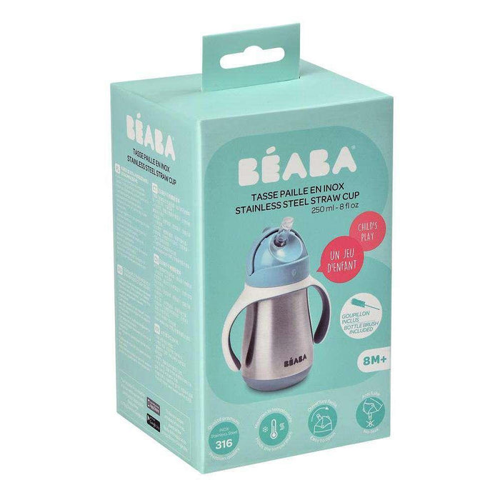 Béaba Taza Metálica con Pajita Windy Blue