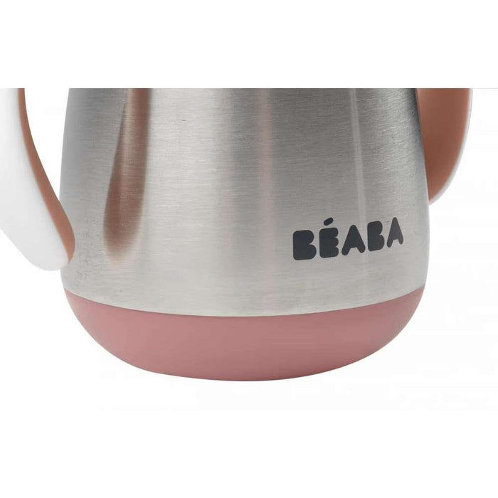 Béaba Taza Metálica con Pajita Rosa Viejo