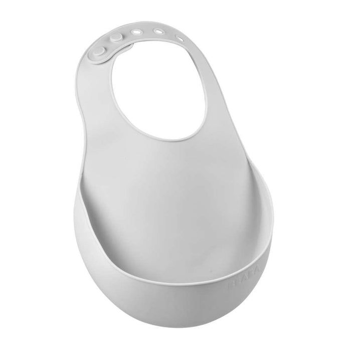 Béaba Babero Silicona Gris Claro
