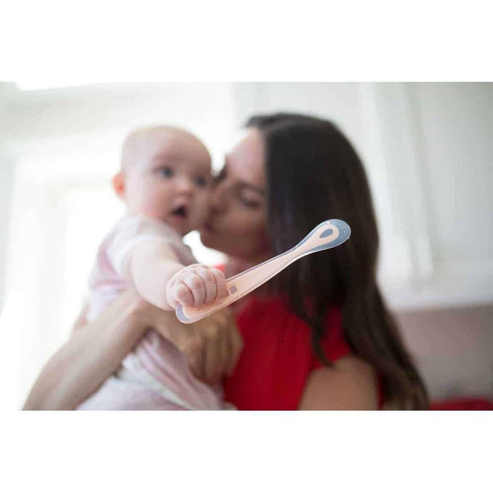 Beaba Colheres de Silicone com Caixa 2a Idade Rosa/Cinza 2 Unidades