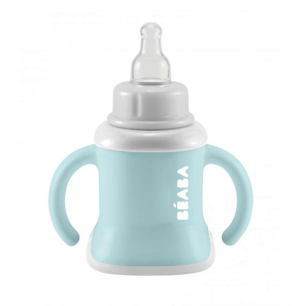 Copo Evolutivo 3em1 em Silicone Beaba Verde Claro 150ml