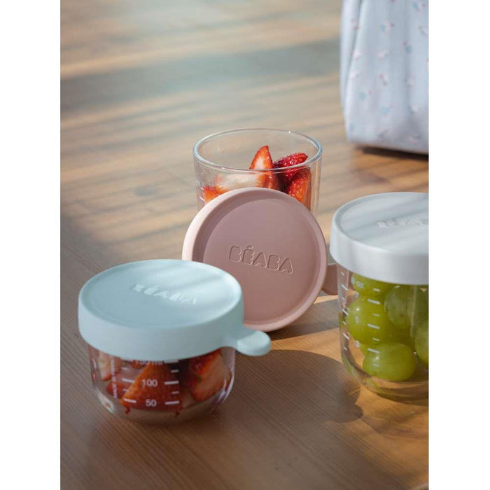 Béaba Recipiente Hermético de Vidrio para Alimentos 250ml Rosa Viejo