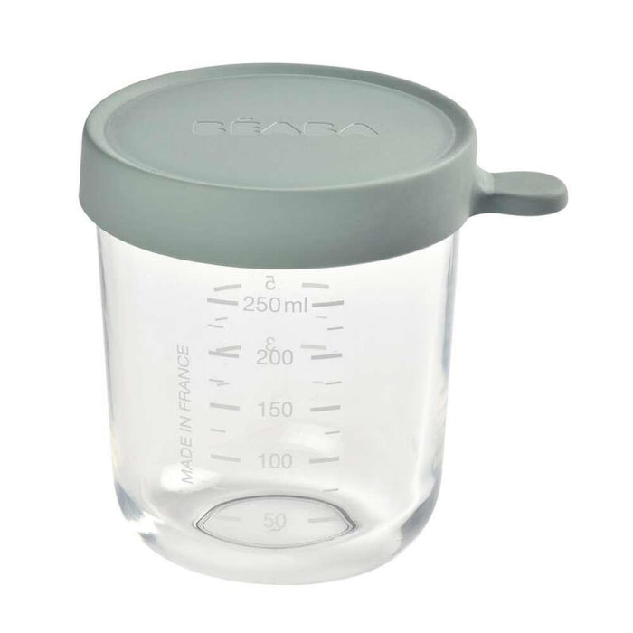 Béaba Recipiente Hermético para Alimentos de Vidrio 250ml Eucalipto