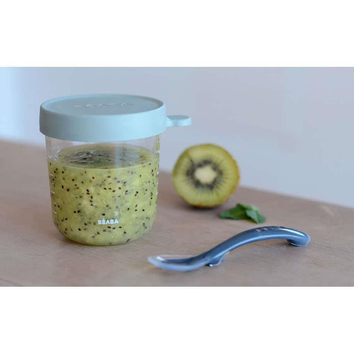 Béaba Recipiente Hermético para Alimentos de Vidrio 250ml Eucalipto