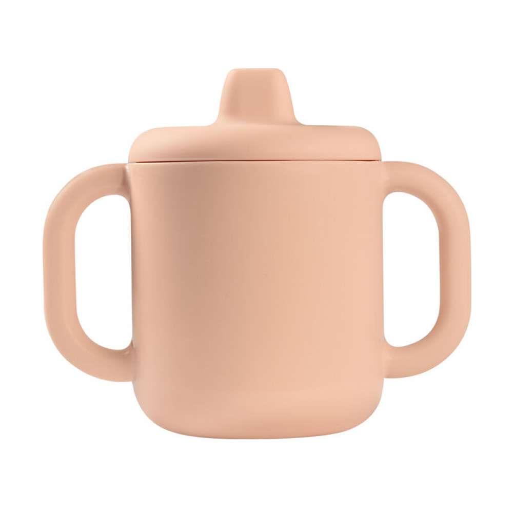 Béaba Pink Silicone Learning Cup with Handles