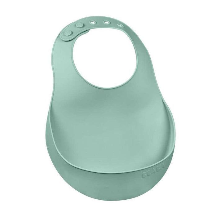 Béaba Sage Green Silicone Bib