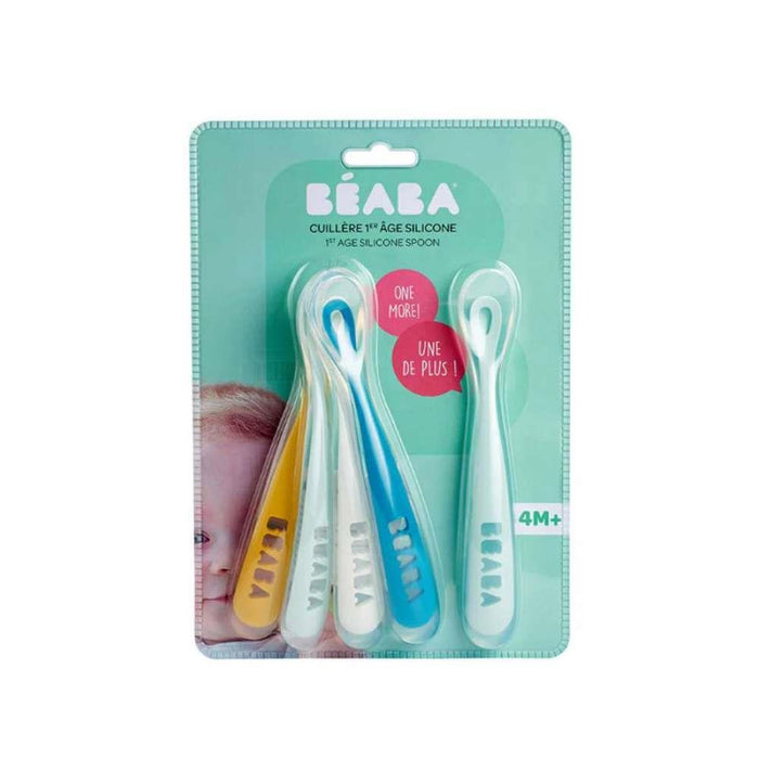 Béaba 5 Cucharas Silicona 1ª Edad Arco Iris