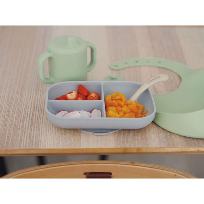 Béaba Silicone Feeding Set 4 Pieces Salvia Green