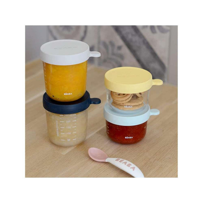 Béaba 4 Airtight Glass Food Containers 150/250ml