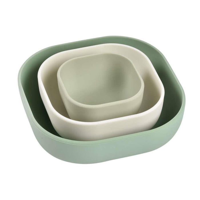 3 Green Silicone/Cotton Bowls