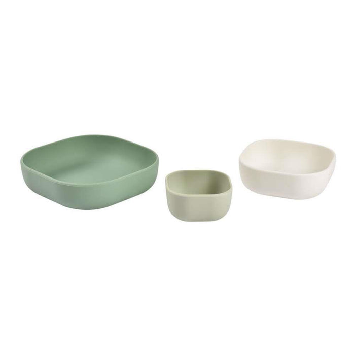 3 Green Silicone/Cotton Bowls