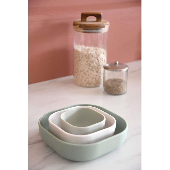 3 Green Silicone/Cotton Bowls