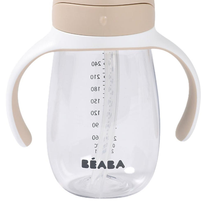 Copo com Palhinha e Asas Beaba Clay Earth 300ml