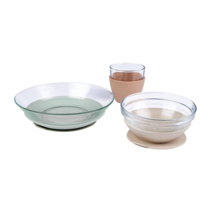 Conjunto de Refeição em Vidro Beába Natural 3 Peças