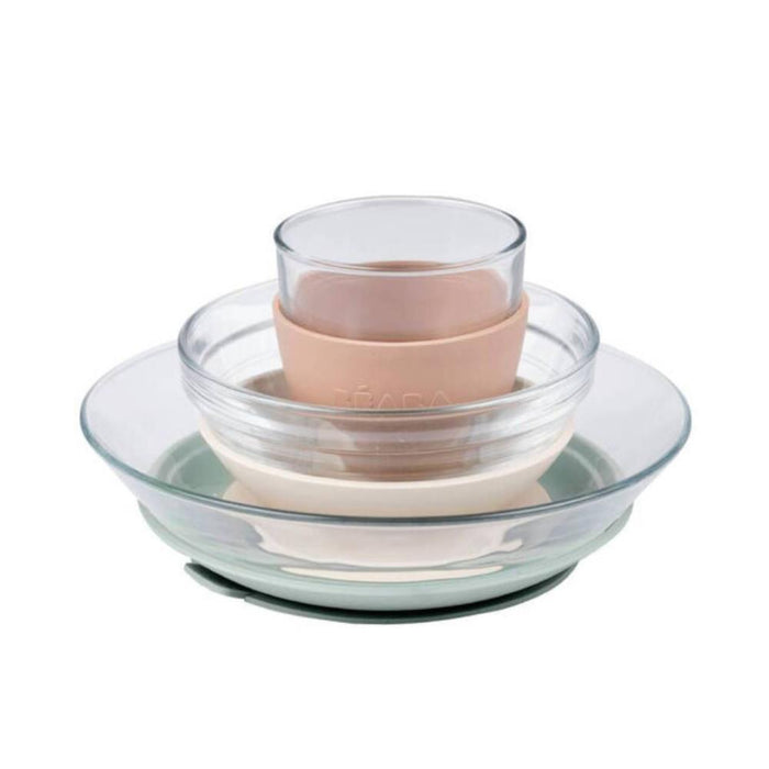 Conjunto de Refeição em Vidro Beába Natural 3 Peças