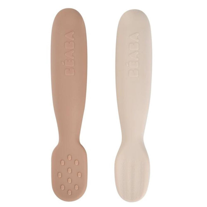 2 Pré-Colheres em Silicone Beaba Praline/Clay