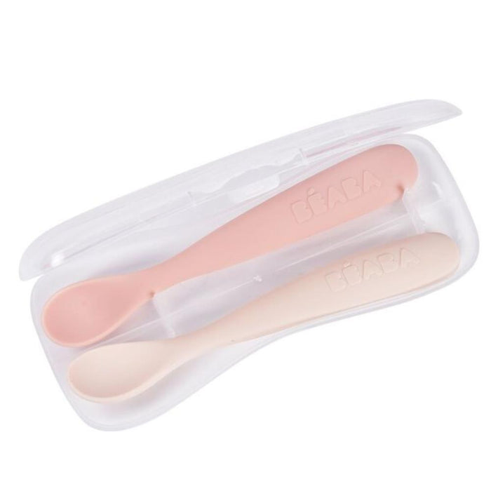 2 Colheres em Silicone com Caixa Beaba Cotton Candy