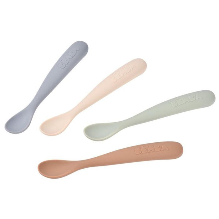 4 Colheres em Silicone Natural Beaba