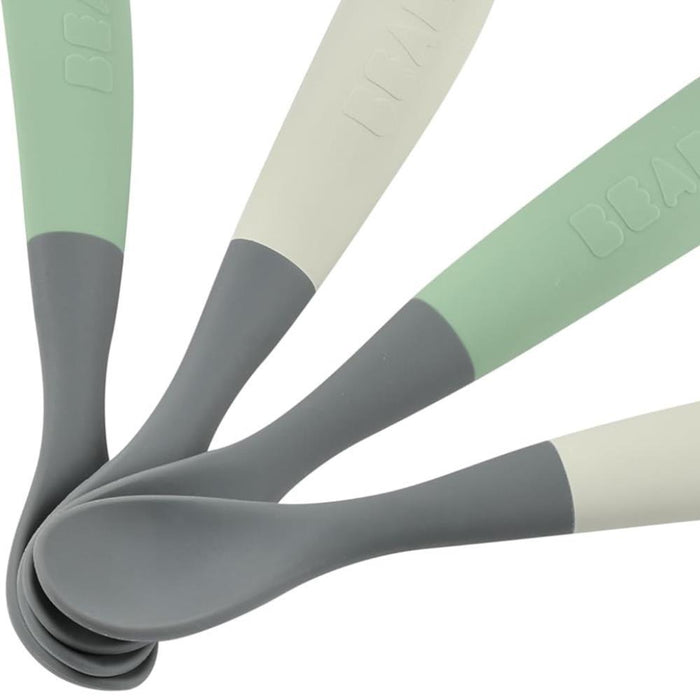 4 Colheres em Silicone Beaba Grey/Sage