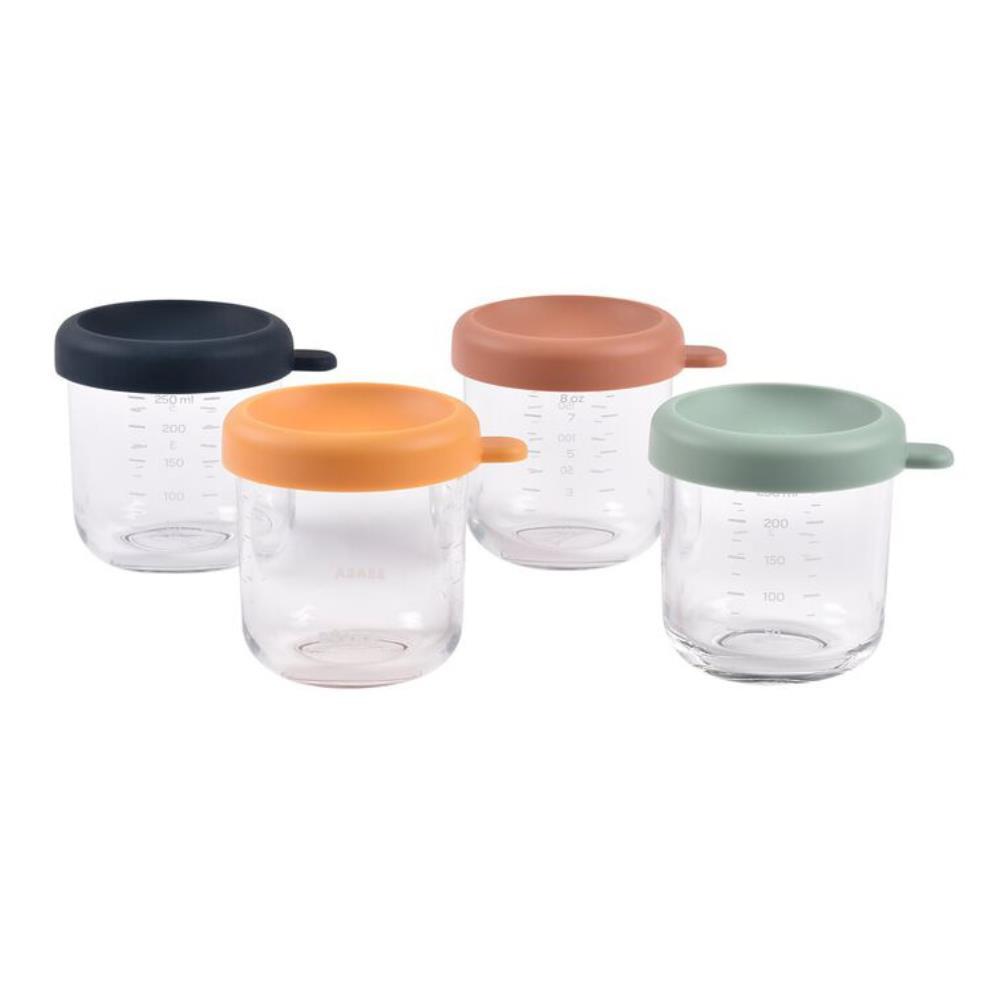 4 Recipientes Herméticos em Vidro Béaba Sunrise 250ml