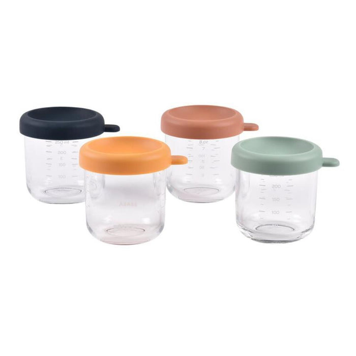 4 Recipientes Herméticos em Vidro Béaba Sunrise 250ml