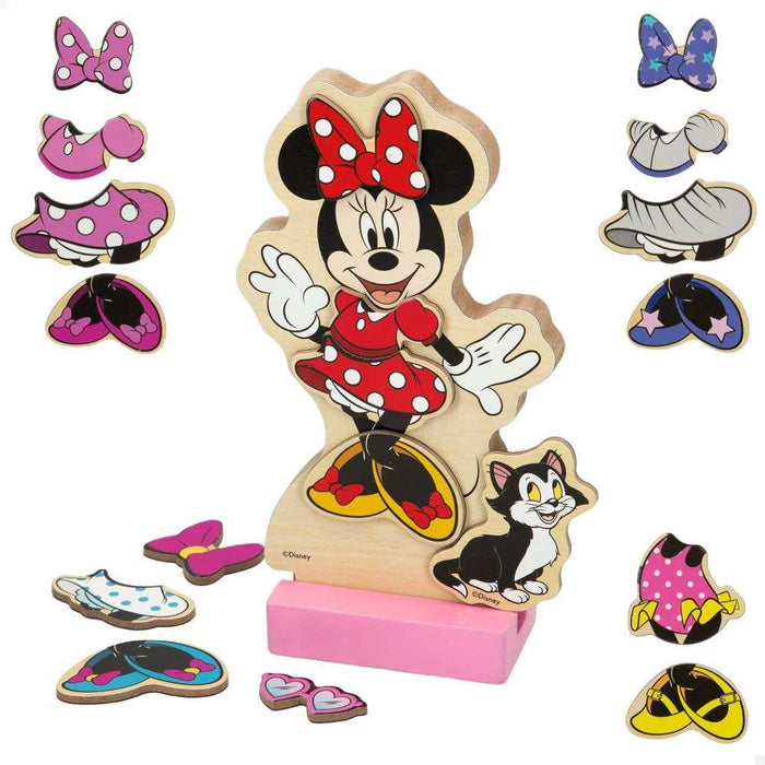 Puzzle Magnético De Madera Vestidos De Minnie